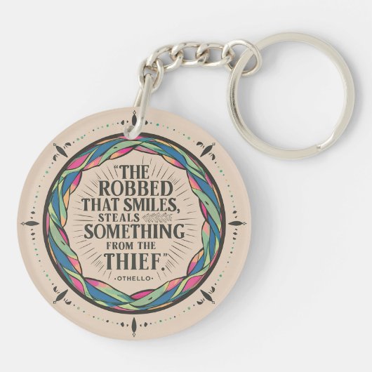 "The Robbed That lächelt" - Elegante Keepake Schlüsselanhänger (Rückseite)