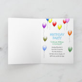 The Robot and the Balloons' Birthday Party Karte (Innenseite)