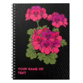 The 'Robyn Hannah' Stellar Pelargonium Pop Art Notizblock