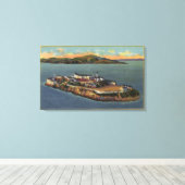 "The Rock", Aussicht auf die Insel Alcatraz Leinwanddruck (Insitu (Holzboden))