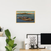 "The Rock", Aussicht auf die Insel Alcatraz Poster (Heimbüro)