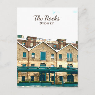 The Rocks Sydney Vintage-Reise Postkarte