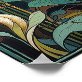 The Romantic Vine Art Nouveau Feminine Poster (Ecke)