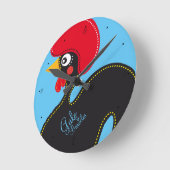 The Rooster of Portugal Runde Wanduhr (Winkel)