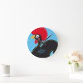 The Rooster of Portugal Runde Wanduhr (Zuhause)