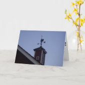 "The Rooster Points the Way" Gratulatorkarte Karte (Gelbe Blume)