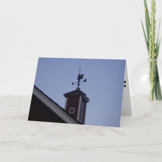 "The Rooster Points the Way" Gratulatorkarte Karte (Vorderseite)