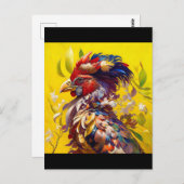 the rooster postkarte (Vorne/Hinten)