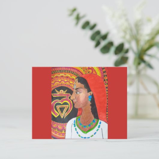 The Root Chakra (Lam) Postcard Postkarte (Stehend Vorderseite)