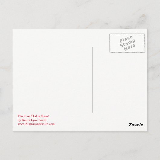 The Root Chakra (Lam) Postcard Postkarte (Rückseite)