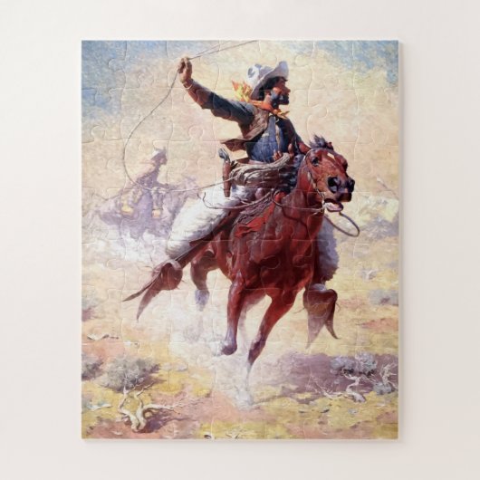 The Roping Range Cowboy William Robinson Leigh Puzzle (Vertikal)