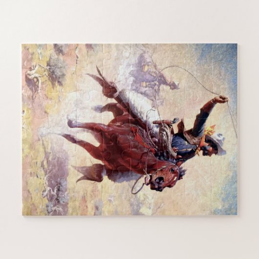 The Roping Range Cowboy William Robinson Leigh Puzzle (Horizontal)