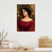 The Rose Bower by John William Waterhouse Poster (Küche)