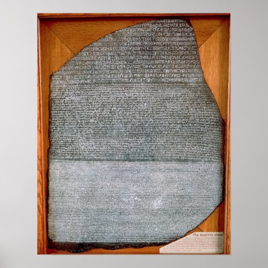 The Rosetta Stone, from Fort St. Julien, Poster (Vorne)