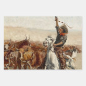 The Roundup Western Art von Frederic Remington Geschenkpapier Set (Vorderseite 2)