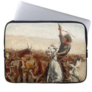 The Roundup Western Art von Frederic Remington Laptopschutzhülle