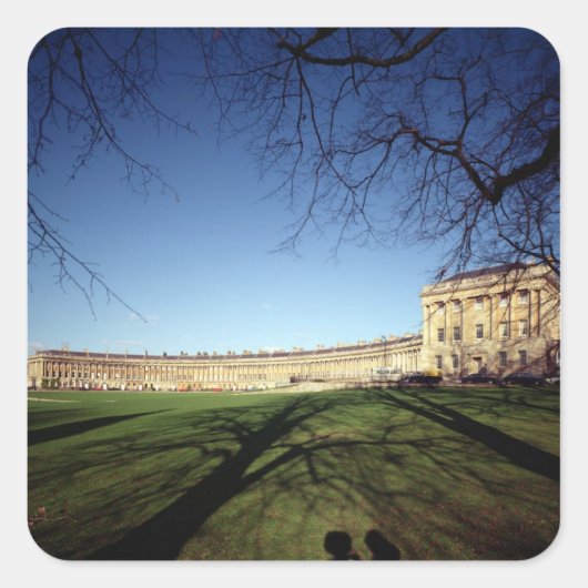 The Royal Crescent, 1767-75 Quadratischer Aufkleber (Vorderseite)