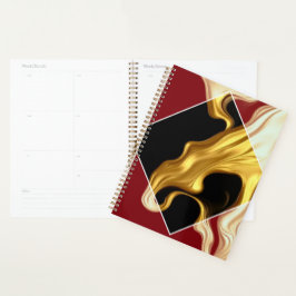 The Royal Flow Planner: Regal Crimson & Gold QR Planer