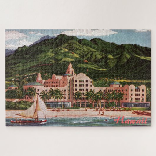 The Royal Hawaiian Hotel Large Puzzle (Horizontal)