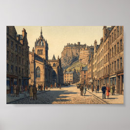 The Royal Mile at Edinburgh  Poster