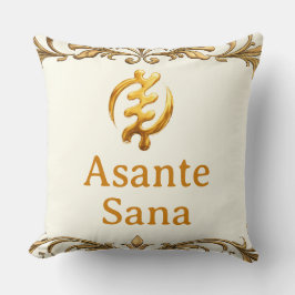 "The Royal Reversible" Asante Sana Gold Adinkra Er Kissen