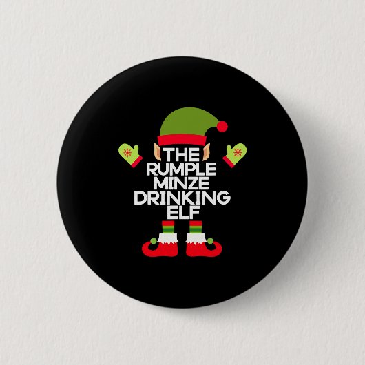 The Rumple Minze Drinking Elf Funny Whiskey Button (Vorderseite)