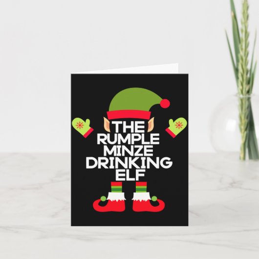 The Rumple Minze Drinking Elf Funny Whiskey Karte (Vorderseite)