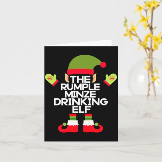 The Rumple Minze Drinking Elf Funny Whiskey  Karte (Gelbe Blume)