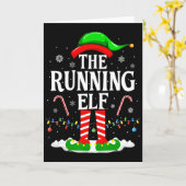 The Running Elf Xmas Running Funny Runner Christma Karte (Gelbe Blume)