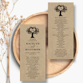 The Rustic Heart Tree Wedding Collection - Program Werbekarte