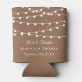 The Rustic Kraft String Lights Wedding Collection Dosenkühler (Rückseite)