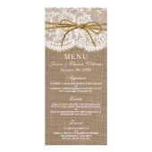 The Rustic Twine Bow Wedding Collection - Menü (Vorne)