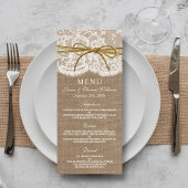 The Rustic Twine Bow Wedding Collection - Menü