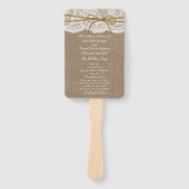The Rustic Twine Bow Wedding Collection - Programm Fächer (Vorderseite)