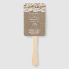 The Rustic Twine Bow Wedding Collection - Programm Fächer