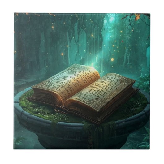 The Sacred Book of Moss and Magic Fliese (Vorderseite)