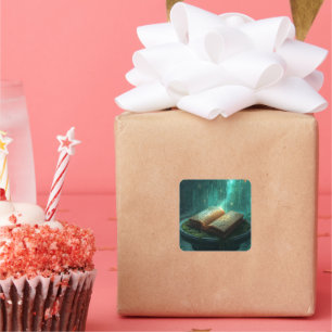 The Sacred Book of Moss and Magic Quadratischer Aufkleber