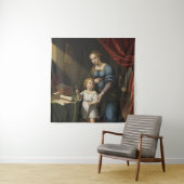 The Sacred Key's Secret: Renaissance Madonna & Ch Wandteppich (Beispiel)