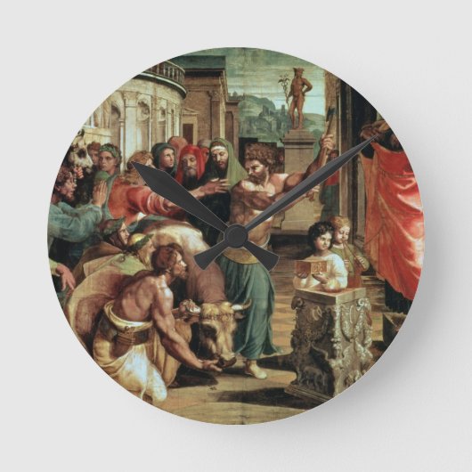 The Sacrifice at Lystra (cartoon for the Sistine C Runde Wanduhr (Vorderseite)