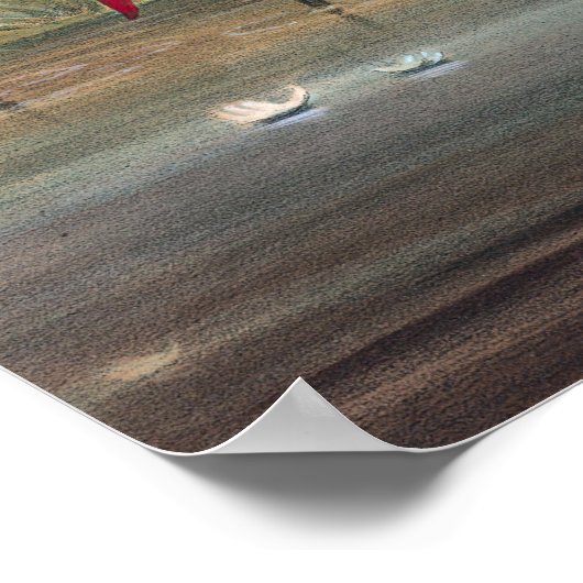 The Saddle-Billed Stork by Joseph Wolf Poster (Ecke)