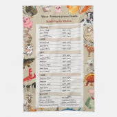 The Safe Cook Meat Temperature Guide Geschirrtuch (Vertikal)