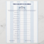 The Sailor's Word Scramble (Vorderseite)