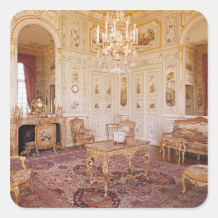 The Salon Chinois, c.1740 Quadratischer Aufkleber