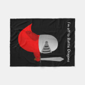 The Sammy Bird - I'm Off To Battle Dragons  Fleecedecke (Vorderseite (Horizontal))