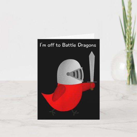 The Sammy Bird - I'm Off To Battle Dragons  Karte (Vorderseite)