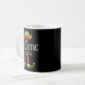 The Sarcastic Elf Christmas Matching Pajama Kaffeetasse (Vorderseite Links)