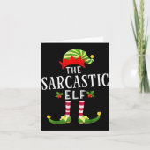 The Sarcastic Elf Christmas Matching Pajama Karte (Vorderseite)