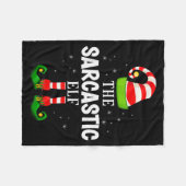 The Sarcastic Elf Christmas Pjs Matching Pajama Fleecedecke (Vorderseite (Horizontal))