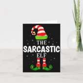 The Sarcastic Elf Christmas Pjs Matching Pajama  Karte (Vorderseite)