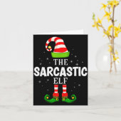 The Sarcastic Elf Christmas Pjs Matching Pajama  Karte (Gelbe Blume)